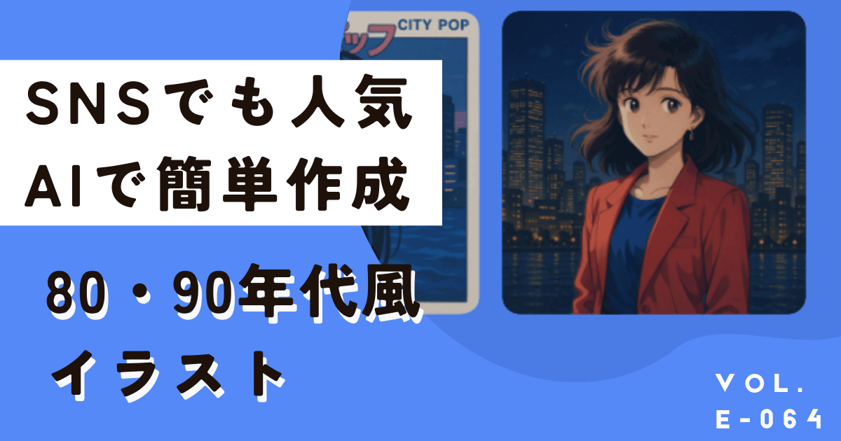 80年代、90年代風イラストをAIで無料生成!SNSアイコンにもおすすめ!